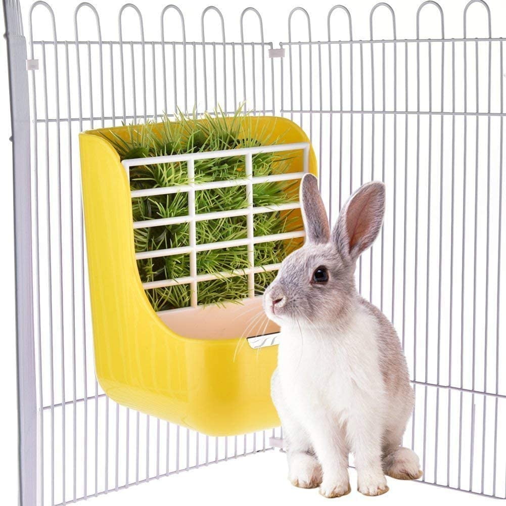 2 in 1 Food Hay Feeder for Guinea Pig, Rabbit Feeder, Indoor Hay Feeder