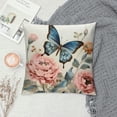 thumbnail image 2 of Chilfamy Butterfly Flower Pillow Covers for Couch Sofa Indoor Outdoor Short Plush 1PC 24x24in, 2 of 5