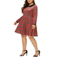 thumbnail image 3 of Vestido Agnes Orinda de terciopelo rojo con cuello Peter Pan manlarga XXL, 3 of 6