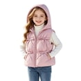 thumbnail image 5 of YUANxueke Girls Puffer Vest Bowknot Trim Lightweight Sleeveless Hooded Jackets Fashion Cute Vests Quilted Coat,Pink,6 Years, 5 of 8
