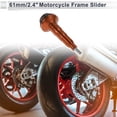 thumbnail image 2 of Unique Bargains 0.63" Motorcycle Slider Frame Aluminum Alloy Plastic Wheel Fairing Protection Crash Pad Protector Guard 2.4" 5.87"  Orange 1 Pcs, 2 of 7