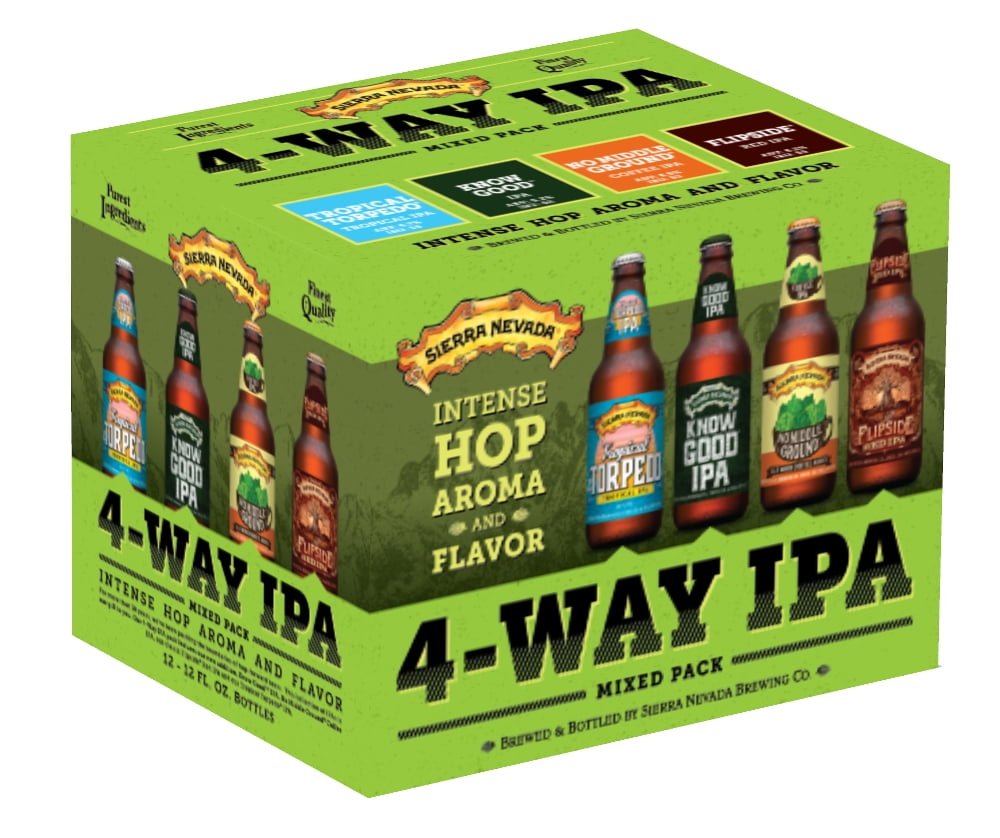 Sierra Nevada 4-Way IPA Seasonal Sampler Variety, 12 pack, 12 fl oz bottles