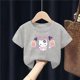 thumbnail image 3 of Camiseta coreana transpirable de algodón de Hello Kitty para niña, novedad de verano, ropa para niños, Top de manga corta con estampado de dibujos animados de media manga para bebé, 3 of 5