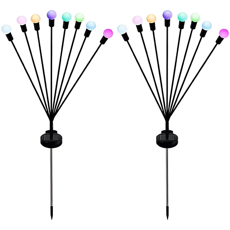 6 Pack Solar Garden Lights - Outdoor Waterproof Firefly Swaying LED Lights For Yard & Pathway