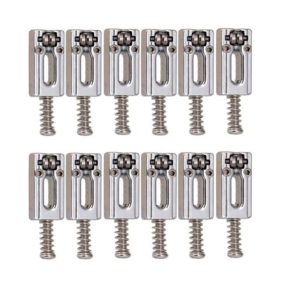12pcs Guitar Bridge Roller String Saddles for Electric Guitar Bridge