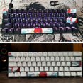 thumbnail image 4 of Tecla PBT de coral marino para teclados mecánicos, perfil OEM, 5 lados, sublimación de tinta, 4 piezas, B, 4 of 5