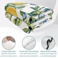 thumbnail image 4 of Twin Quilt Set 68''x86'', Botanical Lemon Lightweight Summer Bedspread Coverlet Set with 2 Pillow Shams, Watercolor Blue Birds Green Leaves Breathable All Season Quilt Bedding for Dorm/Bedroom, 4 of 9