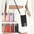 thumbnail image 2 of Crossbody Strap Shockproof Phone Bag And Wallet With Mirror Black Artificial Leather With Silver Detail Snap Phone Case Fit For IPhone 14 Promax 13 12 Pro Max, 2 of 4