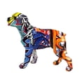 thumbnail image 1 of Escultura de estatua de perro grafiti Estatuilla Arte Animal Escultura de arte de perro grafiti para El 15x6x13cm, 1 of 9
