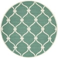 thumbnail image 4 of SAFAVIEH Cambridge Raleigh Geometric Wool Area Rug, Teal/Ivory, 9' x 12', 4 of 10