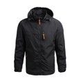 thumbnail image 5 of Men Outdoor Windproof Waterproof Hooded Jacket Field Climbing Warm Thin Outwear 2024 Male Fall Winter Hiking Camping Clothes (Dark blue,2XL), 5 of 6