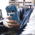 thumbnail image 3 of Allytechgroup Galaxy S24 FE Wallet Case with Hand Wrist, Premium PU Leather Flip Stand Cards Slots Bumper Shockproof Retro Phone Case Cover for Samsung Galaxy S24 FE, Blue, 3 of 7