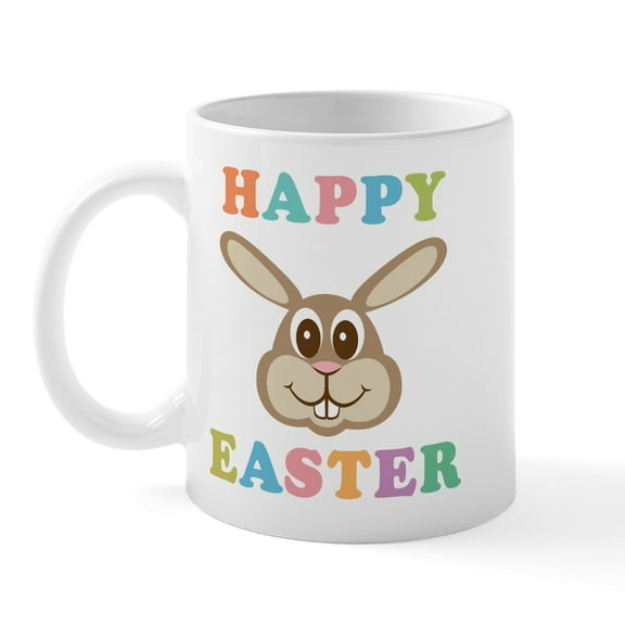 CafePress - Happy Easter Bunny Mug - 11 oz Ceramic Mug - Novelty Coffee Tea Cup