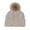 Khaki, variant on Waterproof Knit Beanie Pompoms Fleece Lined Warm Winter Hat for Women Breathable Rain Snow Proof (Black,Free Size)