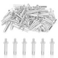 thumbnail image 1 of UTAH-50Pcs M6.4 x 30mm Hammer Drive Aluminium Rivets Brazier Head Drive Pin Rivets Assortment Kit, Knock Type Expansion Aluminum Rivets Hammer Drive Aluminium Rivets for Mechanical Devices, 1 of 4