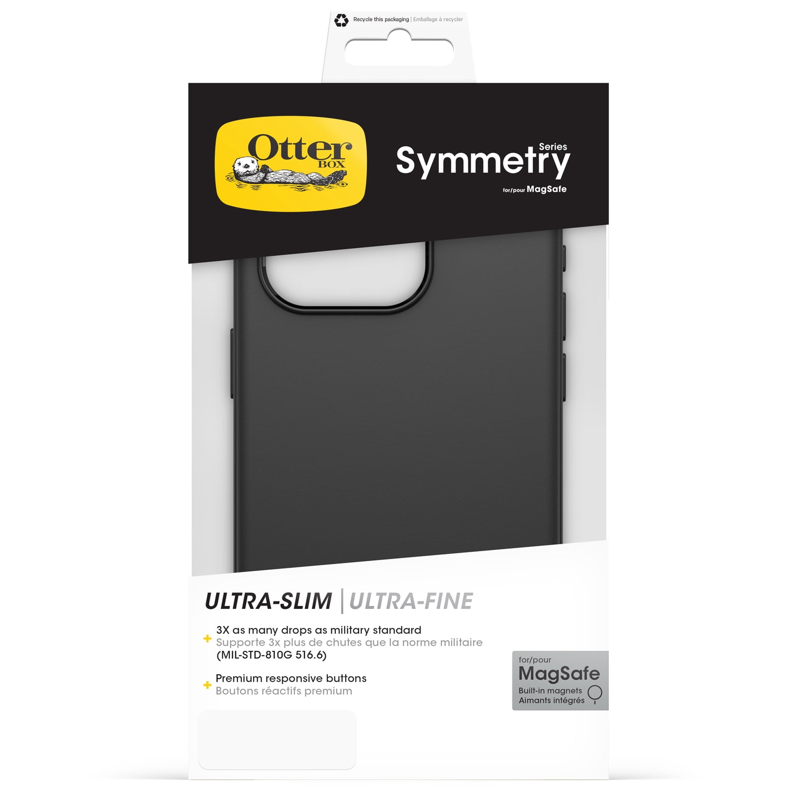 OtterBox Symmetry Series for MagSafe Case for iPhone 15 Pro - Black