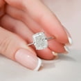thumbnail image 6 of Oryn Jewelry 14K White Gold Plated Moissanite Ring for Women - Radiant Cut 1.9 Ct Excellent Moissanite Band - Simple Solo Wedding Moissanite Band for Her, 6 of 6