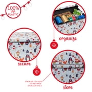 Simplify 7.48 Gallon Woodland Winter Design Storage Tote Bin