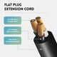 thumbnail image 3 of Cable de extensión EP, enchufe plano de 25 pies, 16 AWG, 3 clavijas con conexión a tierra, 3 of 7