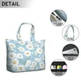 thumbnail image 4 of White Bloom Daisy Travel Tote Vintage Flower Weekender Bag, , Large Capacity, Adjustable Shoulder Strap, 4 of 5