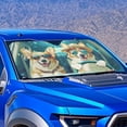 thumbnail image 4 of Xixirimido Car Windshield Sun Shade Foldable Sunshade Front Window Cover Sun Visor for Trucks SUVs Sedan Universal Car Interior Accessories, Cute Corgis, 4 of 8