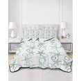 thumbnail image 2 of Quilts Queen Size Bedding Set, Sage Green Coastal Reversible Summer Quilt 3 Pieces, Starfish Nautical Ocean Sea Wooden Lightweight Bedspreads Coverlets with 2 Pillow Shams for All Seasons, 2 of 5