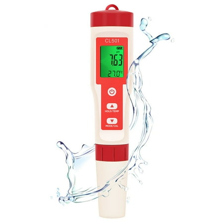 Test Pen,Water Quality Temperature Test Meter Pen Ph Orp Test Meter Water Tester Water Pool H2 Temperature Test Orp H2 Temperature Ph Orp H2 Test Pen Ph 5in1 Quality Tester Water