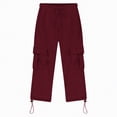 thumbnail image 4 of NOLDARES Boys Sweatpants Kids Athletic Pants Causal Joggers Workout Clothes with Pocket Drawstring(Wine,5-6 Years), 4 of 6