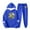 Blue, variant on ClodeEU Women's 2 Piece Flowers Print Sportswear Set ,Round Neck Long Sleeve Sweatshirts and Cuffed Joggers Set B-White,Womens Plus XL