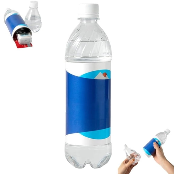 Hidden Water Bottle Storage Container, Secret Diversion Bottle for Valuables, Keys, Cards, Jewelry & USB Drives, Portable Plastic Stash Case for Travel, Outdoor, or Home Use