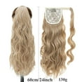 thumbnail image 4 of SEGO Clip in Ponytail Hai Extensions Ponytail Wrap on Heat Resistant Curly Wave Synthetic Hairpiece for Women 24" Dark Blonde&Bleach Blonde, 4 of 9