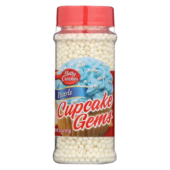 Pack of 6, Betty Crocker Cupcake Gems - Pearls, 2 oz