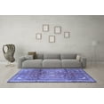 thumbnail image 3 of Ahgly Company Machine Washable Indoor Rectangle Persian Blue Traditional Area Rugs, 8' x 12', 3 of 4