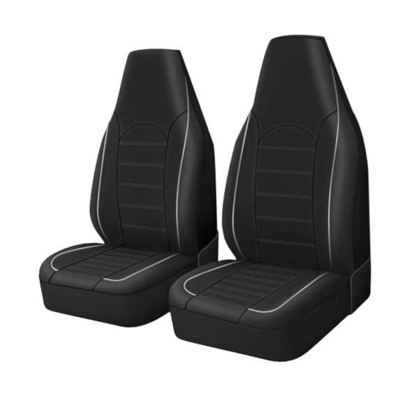2 fundas para reposacabezas de asientos delanteros y traseros, protector universal impermeable para cojines de asientos de SUV, sedanes, autos y Gris
