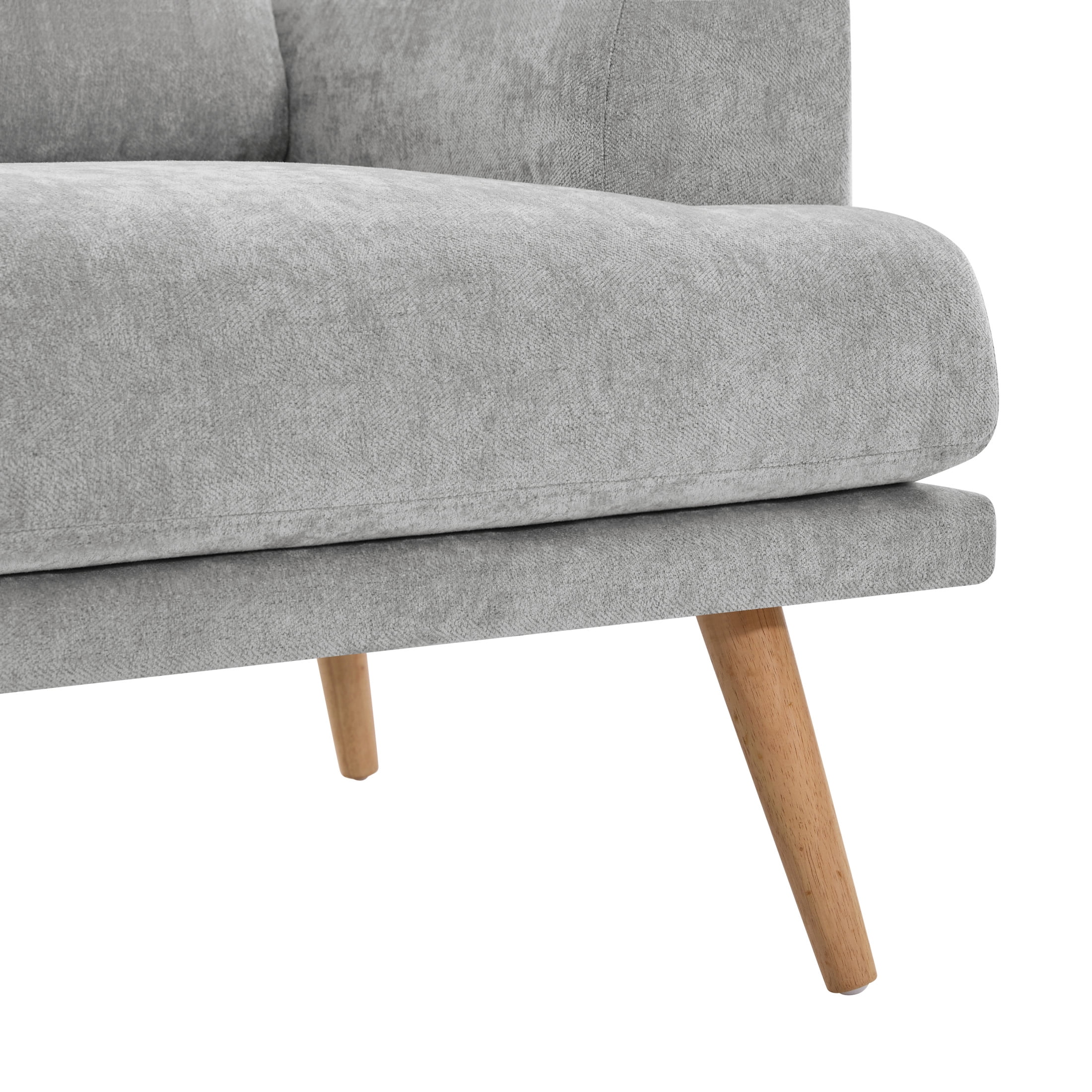 Christopher Knight Home 80" Chenille Upholstered Sofa, Minimalist 3 Seater Couch with Cushion Back, Gray