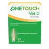 OneTouch Verio Blood Glucose Test Strips, 25 Ct. Exp. 06/2022 +