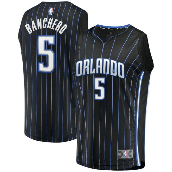 Youth Fanatics Paolo Banchero Black Orlando Magic Fast Break Player Jersey - Icon Edition