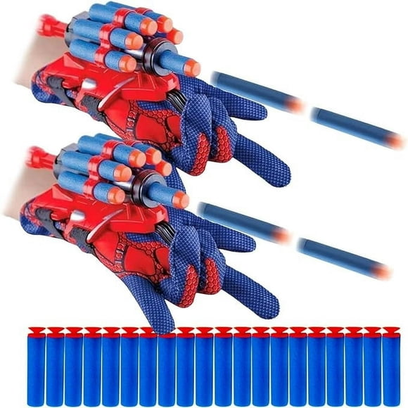 DEBGFS 2 Sets Spider Web Shooters Cosplay Launcher Gloves with Wrist Toy Set Hero Webs Shooter for Kids