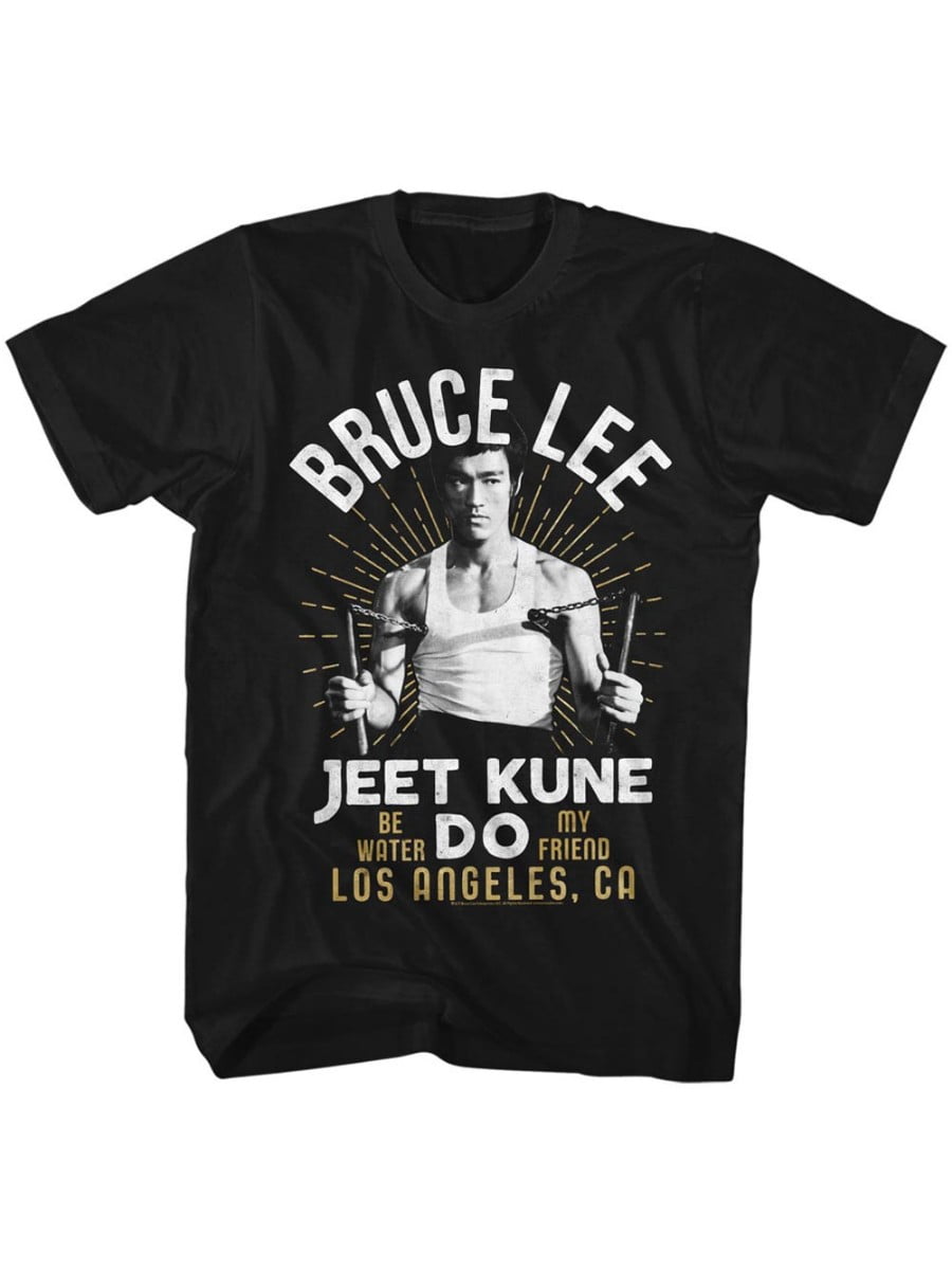Black American Classics Bruce Lee White Gold T-Shirt 