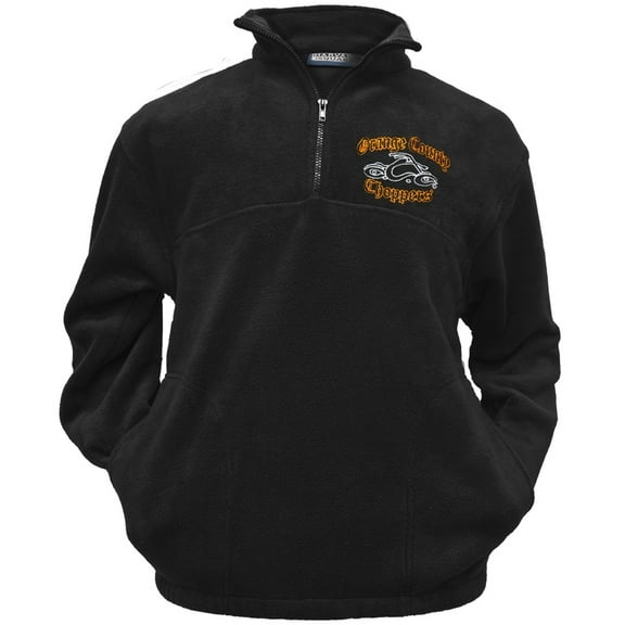 OCC - Crest Polar Black Fleece Pullover - 2X-Large
