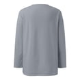thumbnail image 4 of Kaprioy Crewneck Sweatshirts For Women Fall Fashion Clothes Long Sleeve Casual Shirts Oversized Pullover Tops Grey, S, 4 of 5