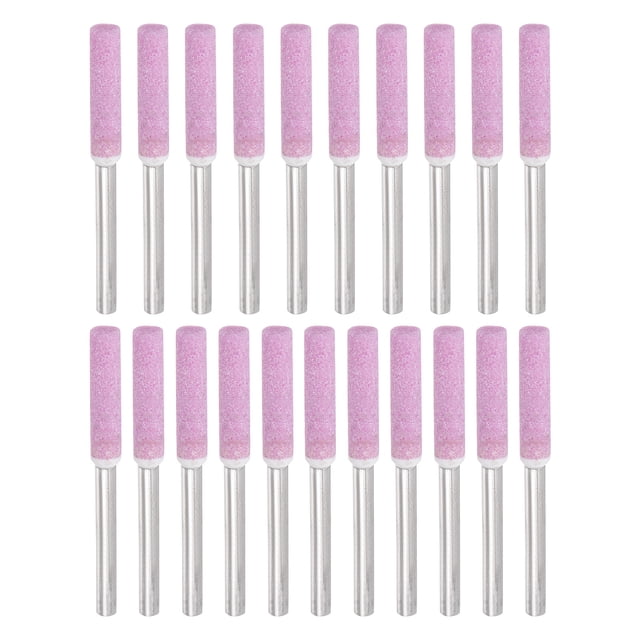 Uxcell 5/32 pulgadas afilador de motosierra de diamante piedra de afilar, rosa 21 piezas