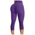 thumbnail image 2 of safuny Yoga Stretch Pants for Women Comfy Lounge Casual Soft Hip Lifting Exercise Fitness Running Solid Color High Waist Fashion Fall Winter Long Trousers Purple S, 2 of 4