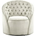 thumbnail image 5 of Meridian Furniture Alessio Cream Velvet Swivel Accent Chair, 5 of 6