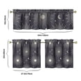 thumbnail image 6 of Witchy Aesthetic Kitchen Curtains Set with Moon Sun Stars Gothic Celestial Tier and Valance Astrology Print Spiritual Decor Rod Pocket Curtains, 6 of 6