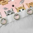thumbnail image 4 of Manfei Cartoon Cute Cat Black Out Curtains for Kid, Pink Watercolor Curtains Pack of 2 (42x63 Each), Kawaii Animal Paw Bedroom Curtains, Curtains and Drapes Bedroom Decor, 4 of 6