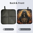 thumbnail image 2 of Cool Death Skull Grim Reaper Art Foldable Seat Cushion for Bleachers, Stadium Seats, Camping & Outdoor Events, Portable Lightweight Pad with Carabiner, 2 of 6