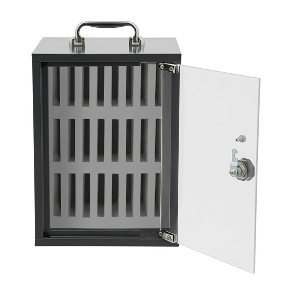 24 Slots Combination Lock Cell Phones Locker, Free Standing / Wall Mounted Cell Phones Storage Cabinet with 1 Set Label Paper