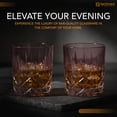 thumbnail image 3 of Nachtmann Noblesse 10.4 oz Whiskey Tumblers (Set of 2) - 4" Transparent Crystal Glasses, Diamond-Cut Design, Dishwasher Safe Glassware for Bourbon & Cocktails - Everyday Glassware Essentials (Berry), 3 of 7