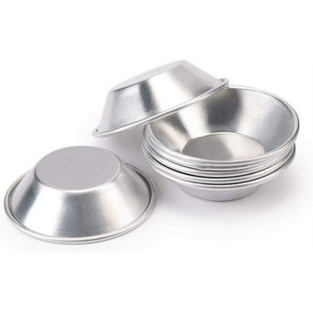 

10 Pcs Egg Tart Stainless Steel Mini Cupcake Mold Non Stick Cake Cookie Liner Heat-resistant